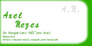 axel mezes business card